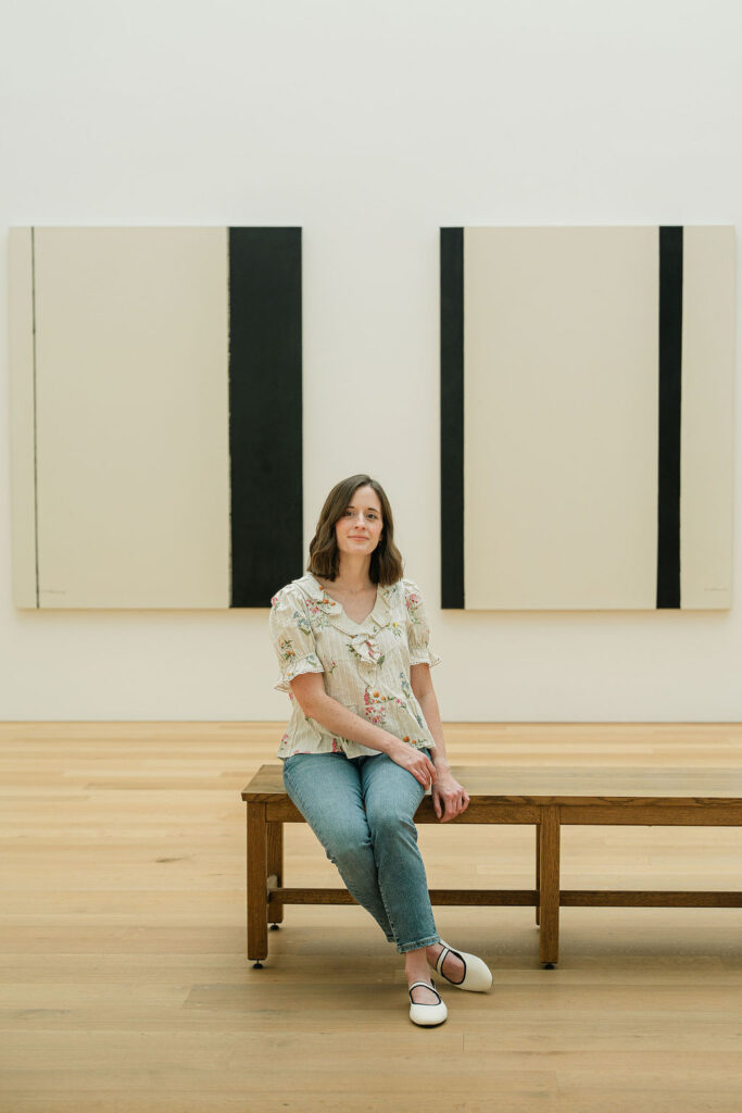 Portrait of a DC violinist inside the National Gallery of Art